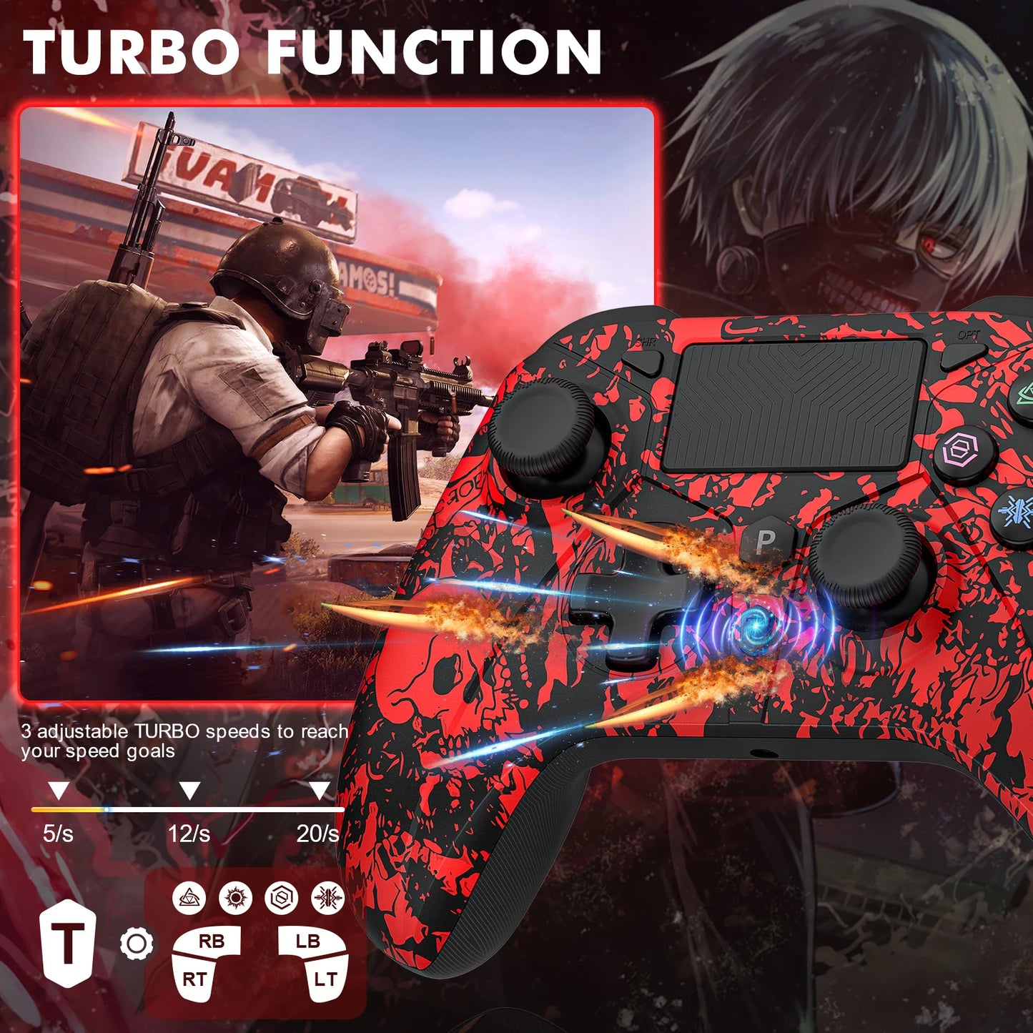 PS4 Bluetooth Six-Axis Dual Vibration Controller