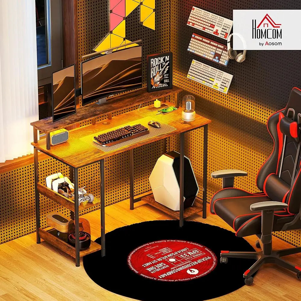 47" Gaming Desk With Power Outlets