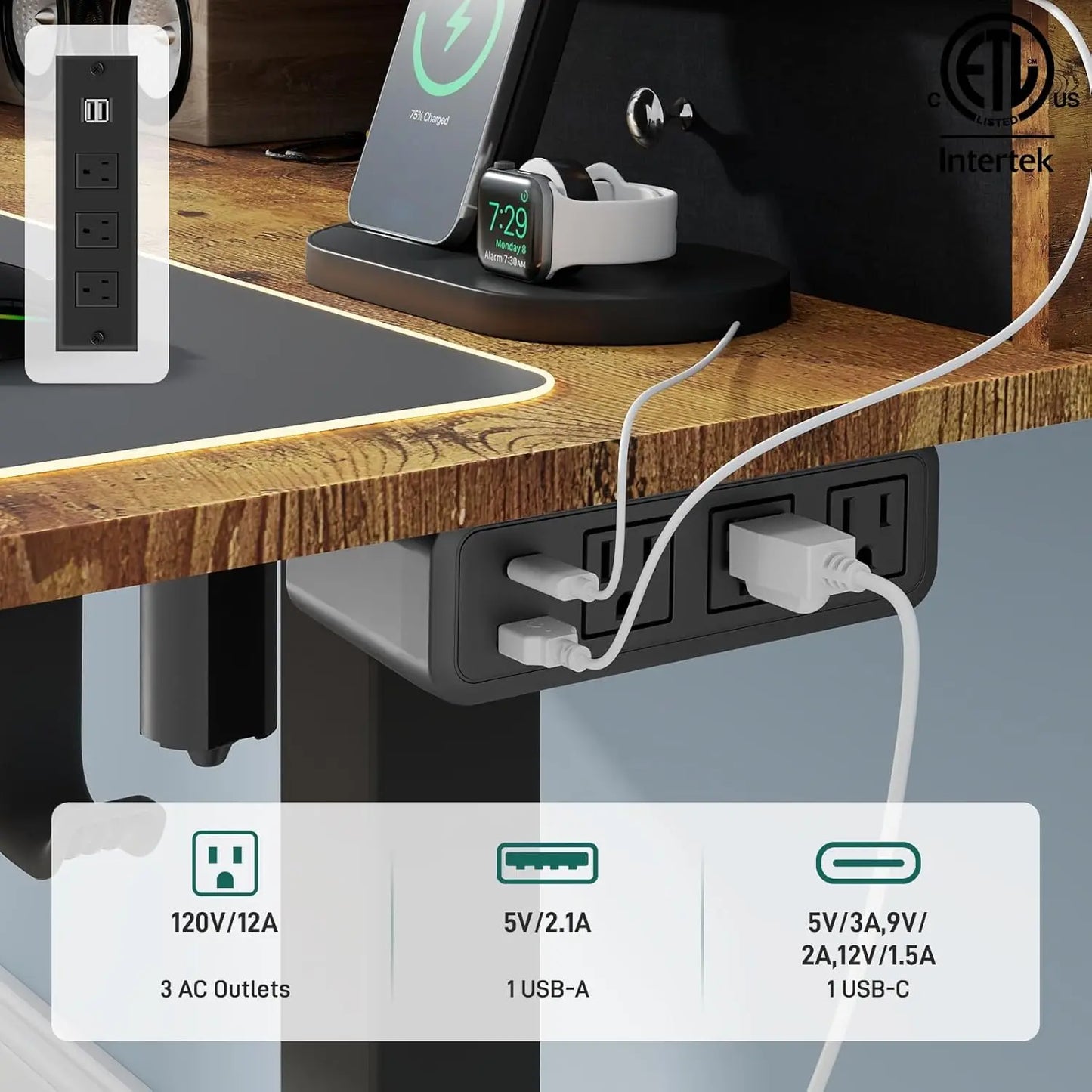Vabches Height Adjustable Computer Desk
