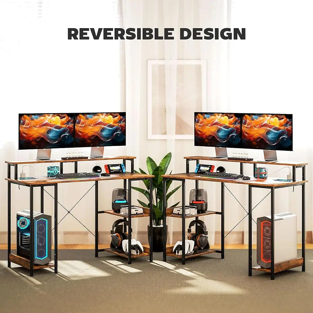 47" Gaming Desk With Power Outlets