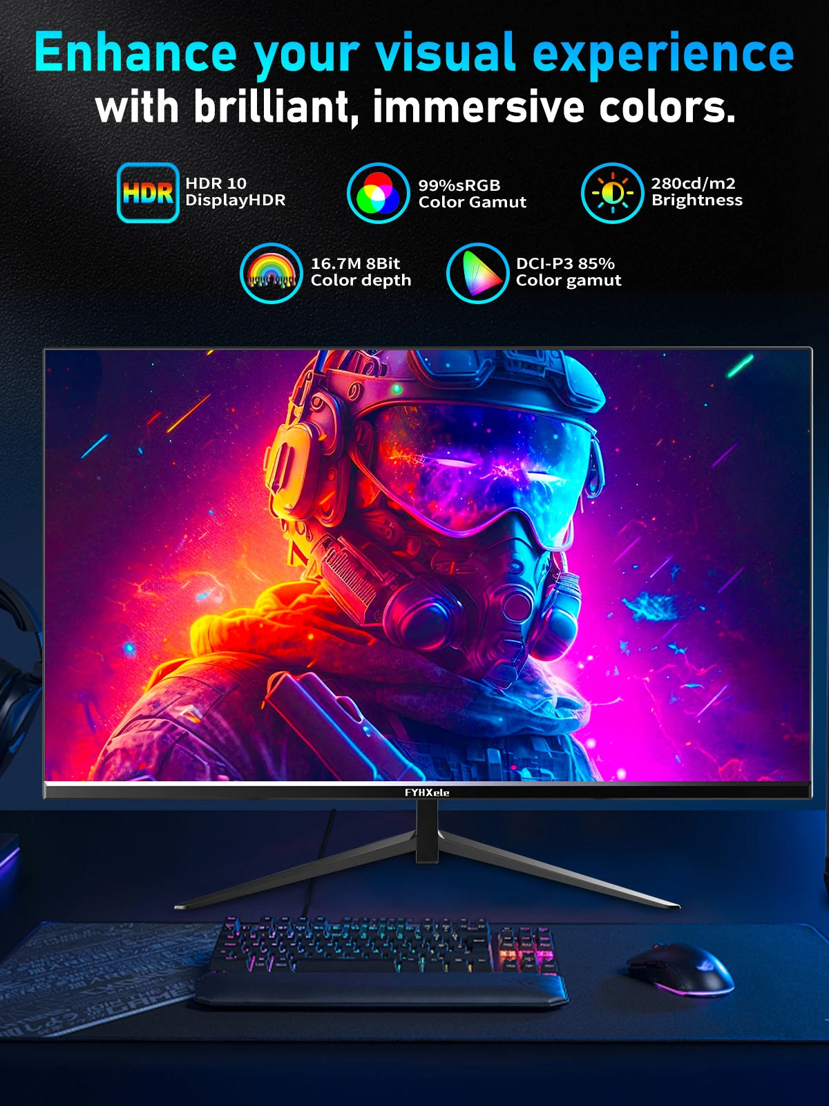 FYHXele 24Inch 180Hz Gaming Monitor