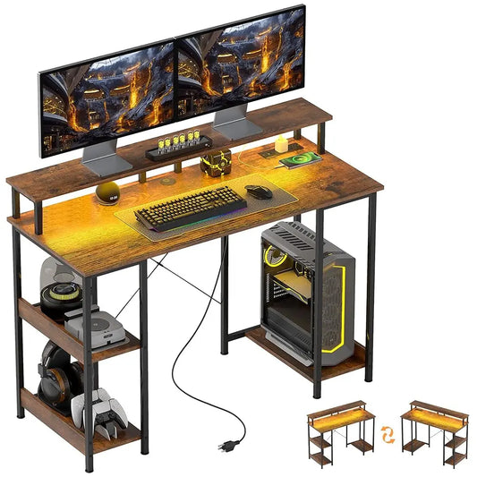 47" Gaming Desk With Power Outlets