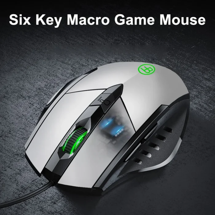 Wired Gaming Mouse 7200DPI Corded Computer Mouse with 6-Button Ergonomic Mice Office and game Mouse for Laptop PC Desktop